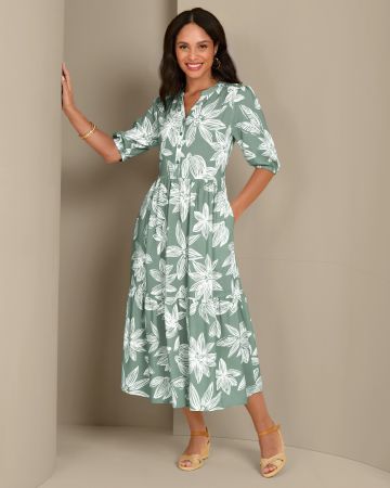 Floral Print Tiered Dress 