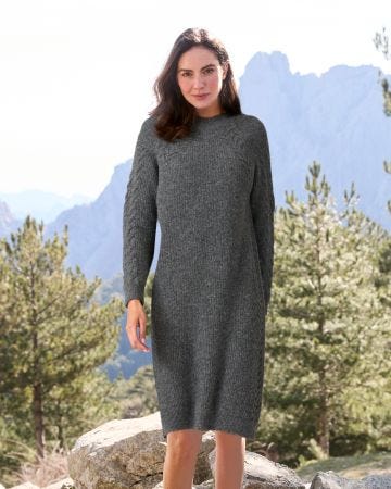 Thermal Cable Knitted Dress 