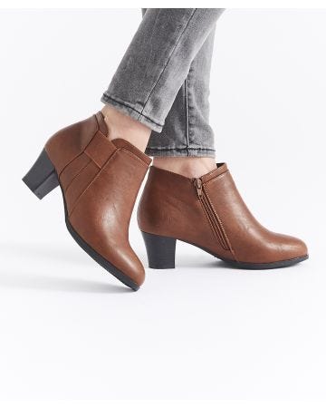 Cushion-walk Heeled Ankle Boots 