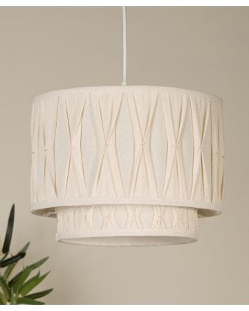 2 TIER 30CM LINEN PINCH PLEAT SHADE