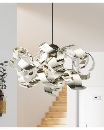 Chrome Curl Easy Fit Pendant