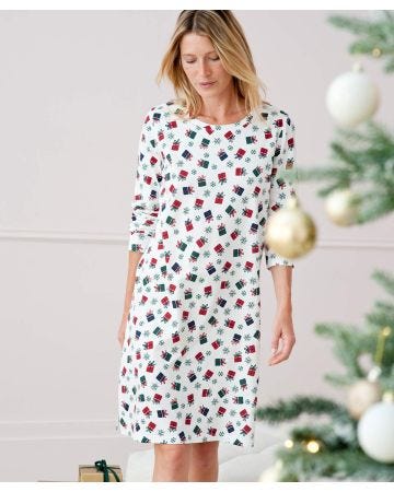 Long Sleeve Christmas Nightdress 