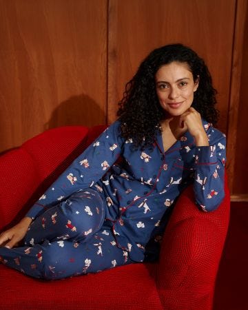 Jersey Dog Print Pyjamas 