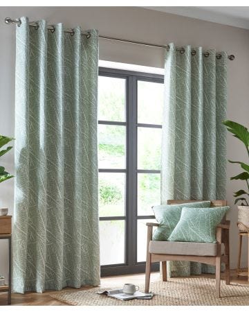 Madison Leaf Print Curtains 