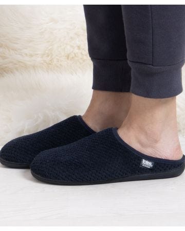 Totes - Isotoner Mens Popcorn Mule Slipper