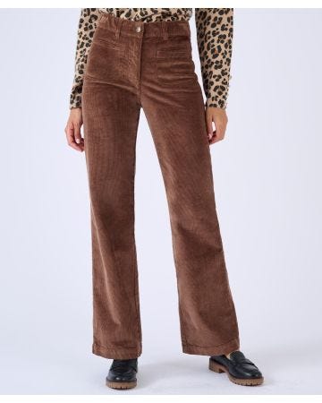 Cord Flared Leg Trousers