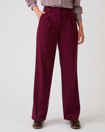 Wide-leg Pinstripe Trousers 