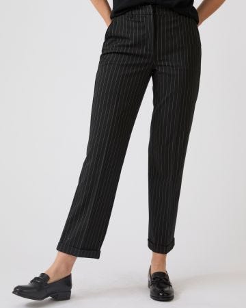 Ankle Length Turn Up Trousers 