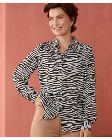 Print Crepe Shirt 