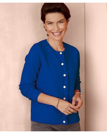 Thermolactyl Ruffle Front Cardigan 