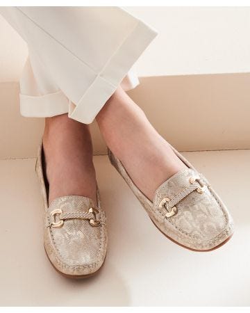 Reptile Print Moccasin Loafer 