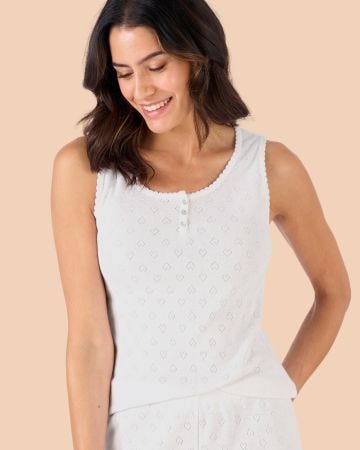 Thermolactyl Pointelle Sleeveless Vest 
