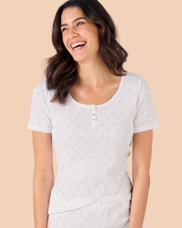 Thermolactyl Short Sleeve Pointelle T-shirt 