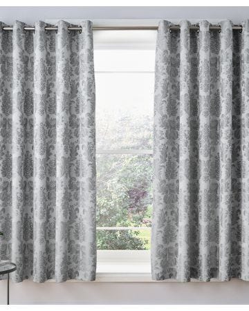 Catherine Lansfield Signature Collection Art Deco Pearl Lined Curtains.