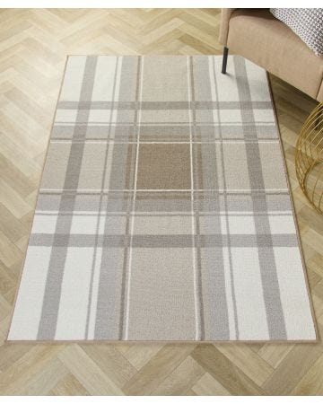 Balmoral check washable rug