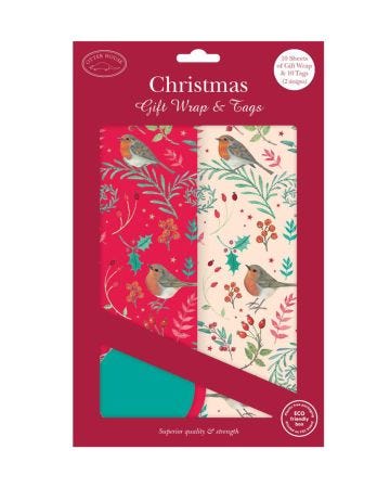 Wintery Robins Bumper Gift Wrap Set