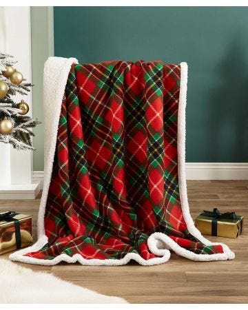 Checked Sherpa Throw