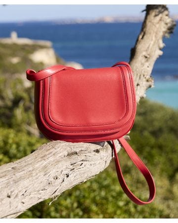 Faux Leather Crossbody Bag