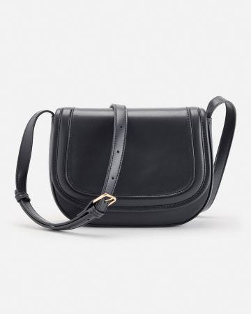 Faux Leather Crossbody Bag 