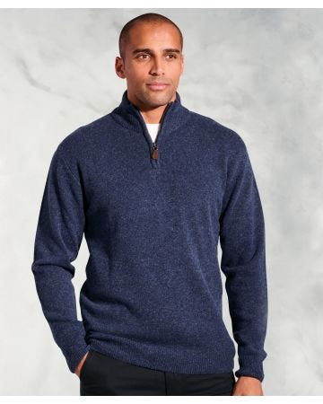 Brook Taverner Lambswool Blend 1/4 Zip Top