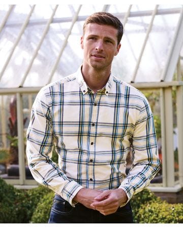 Brook Taverner Oversize Plaid Long Sleeve Shirt