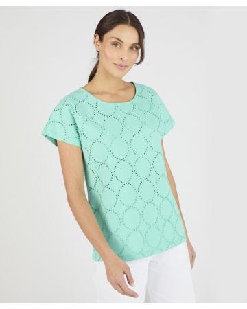 Broderie Anglaise Detail T-shirt 
