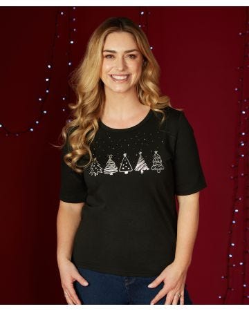 First Avenue Foil Print Top