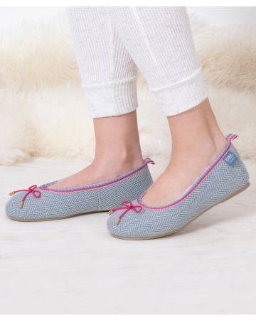 Totes Isotoner® Ladies Herringbone Ballet Slipper