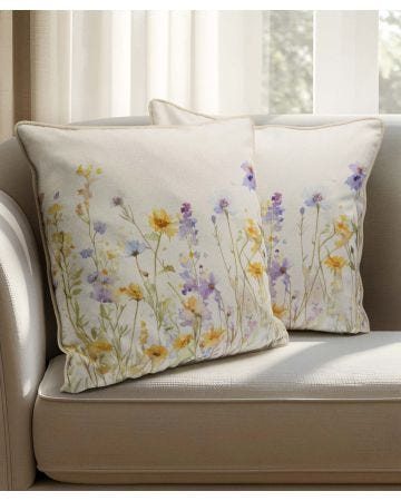 Pack of 2 Velour Floral Cushion covers