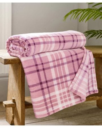 Snuggle Touch Checked Throw 