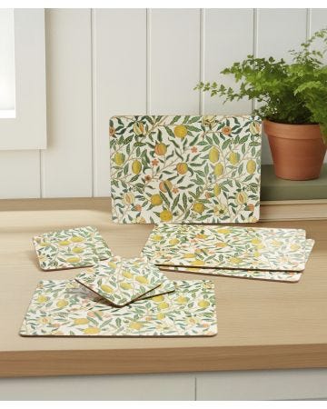 Fruits Coaster & Place Mat Set
