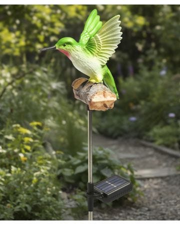 Hummingbird Sound & Solar Stake Light