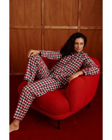 Women's Winceyette Check Pyjamas 