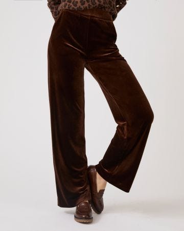 Velvet Wide Leg Trousers