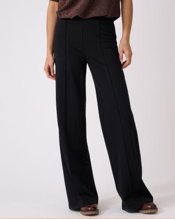 Perfect Fit Wide-leg Milano Trousers 