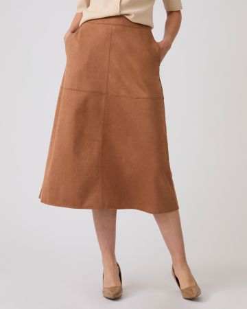 Suedette A-Line Skirt 