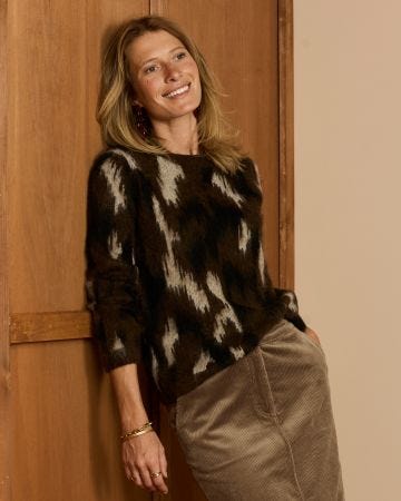 Fluffy Jacquard Jumper 