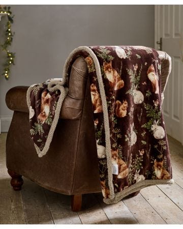 Woodland Wildlife Sherpa Throw