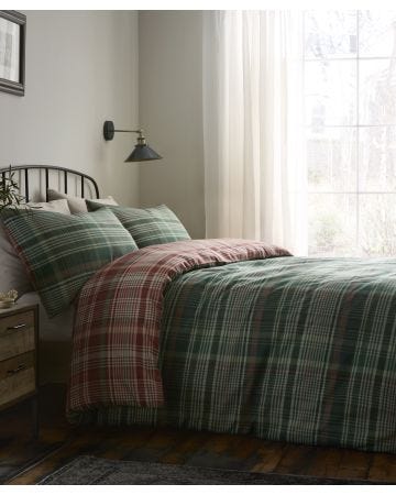Bennet Check Brushed Duvet Set