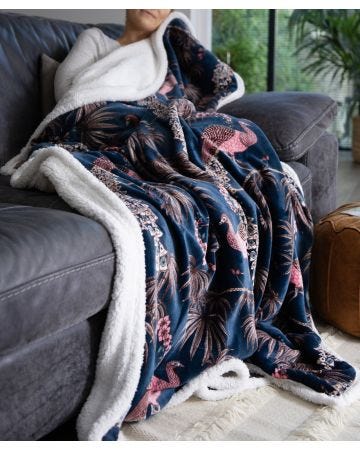 Deyongs Heated Peacock Throw