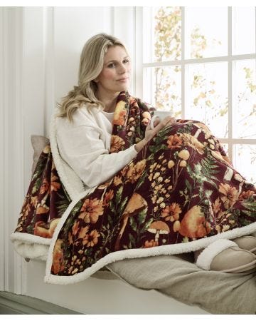 Deyongs Heated Mushrooms Throw