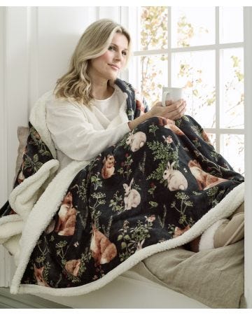 Deyongs Heated Woodland Wildlife Throw