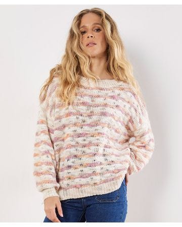 Apricot Space Dye Jumper