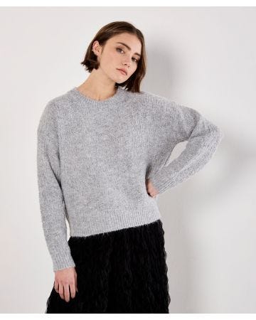 Apricot Lurex Bow Detail Jumper