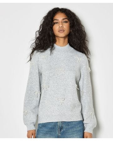 Apricot Bow Detail Jumper