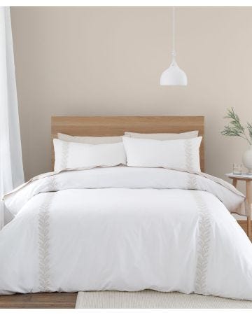 Bianca Embroidery Leaf Duvet Set