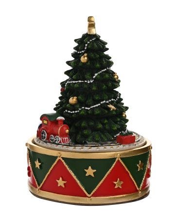 Widdop Regal Tidings Christmas Tree & Train Music Box