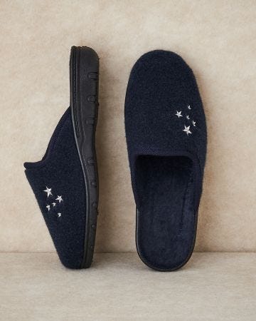 Embroidered Mule Slipper 