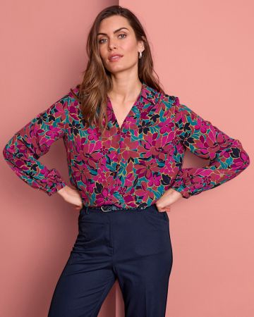 Printed Crêpe Shirt 