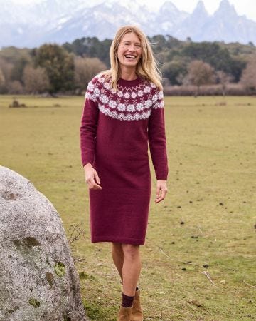 Thermolactyl Fair Isle Knit Dress